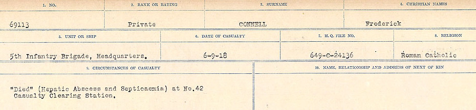 Registres de circonstances du décès