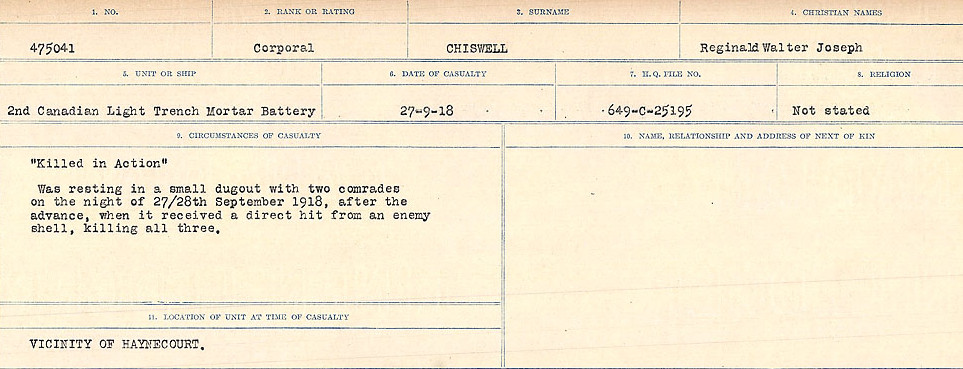 Circumstances of Death Registers