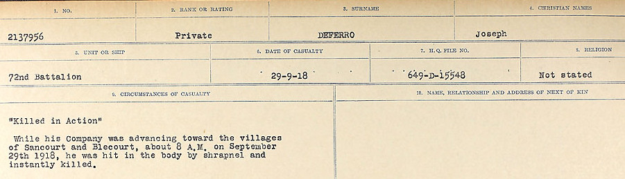 Circumstances of Death Registers