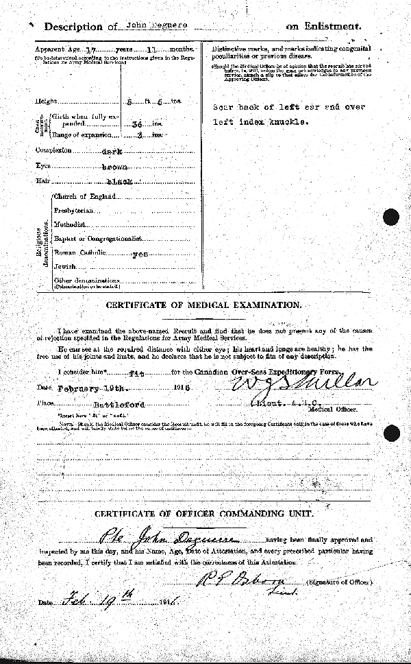 Attestation Papers (Back)