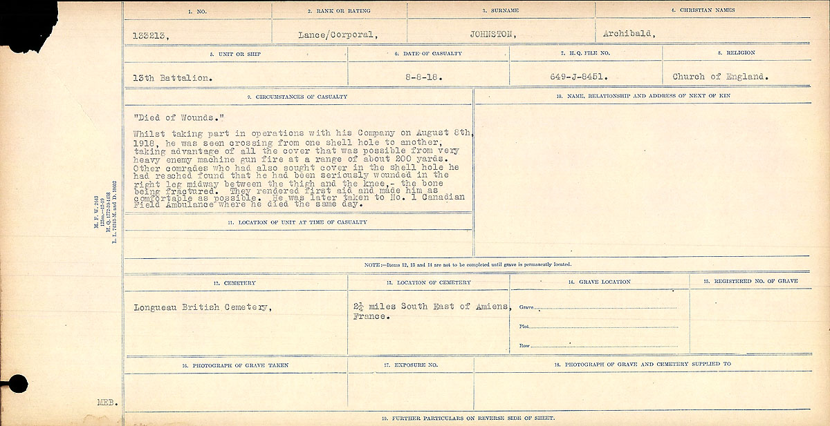 Circumstances of Death Registers
