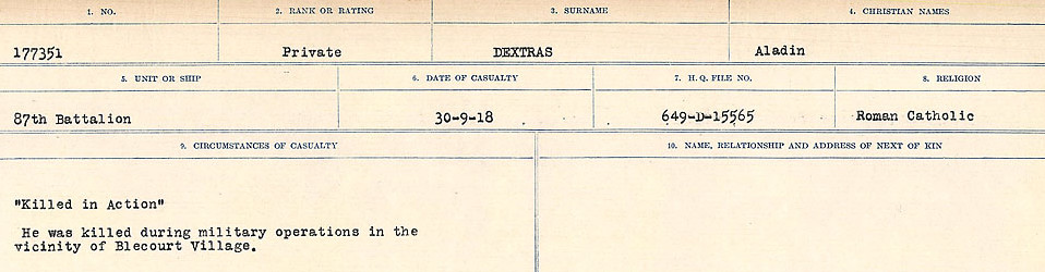 Circumstances of death registers