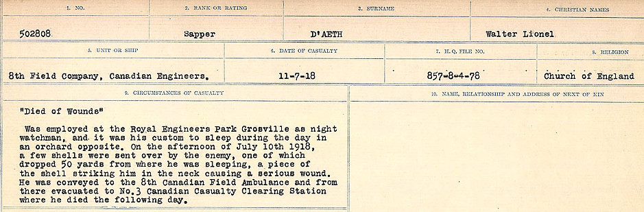 Circumstances of death registers