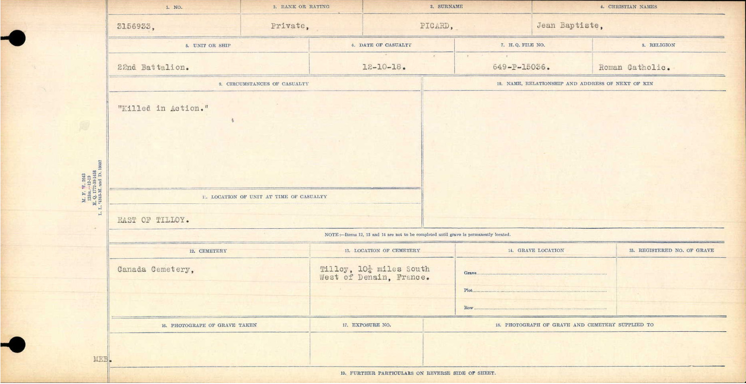 Circumstances of death registers