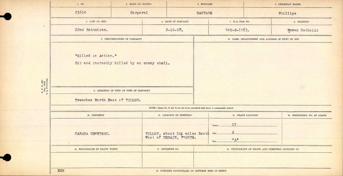 Circumstances of death registers