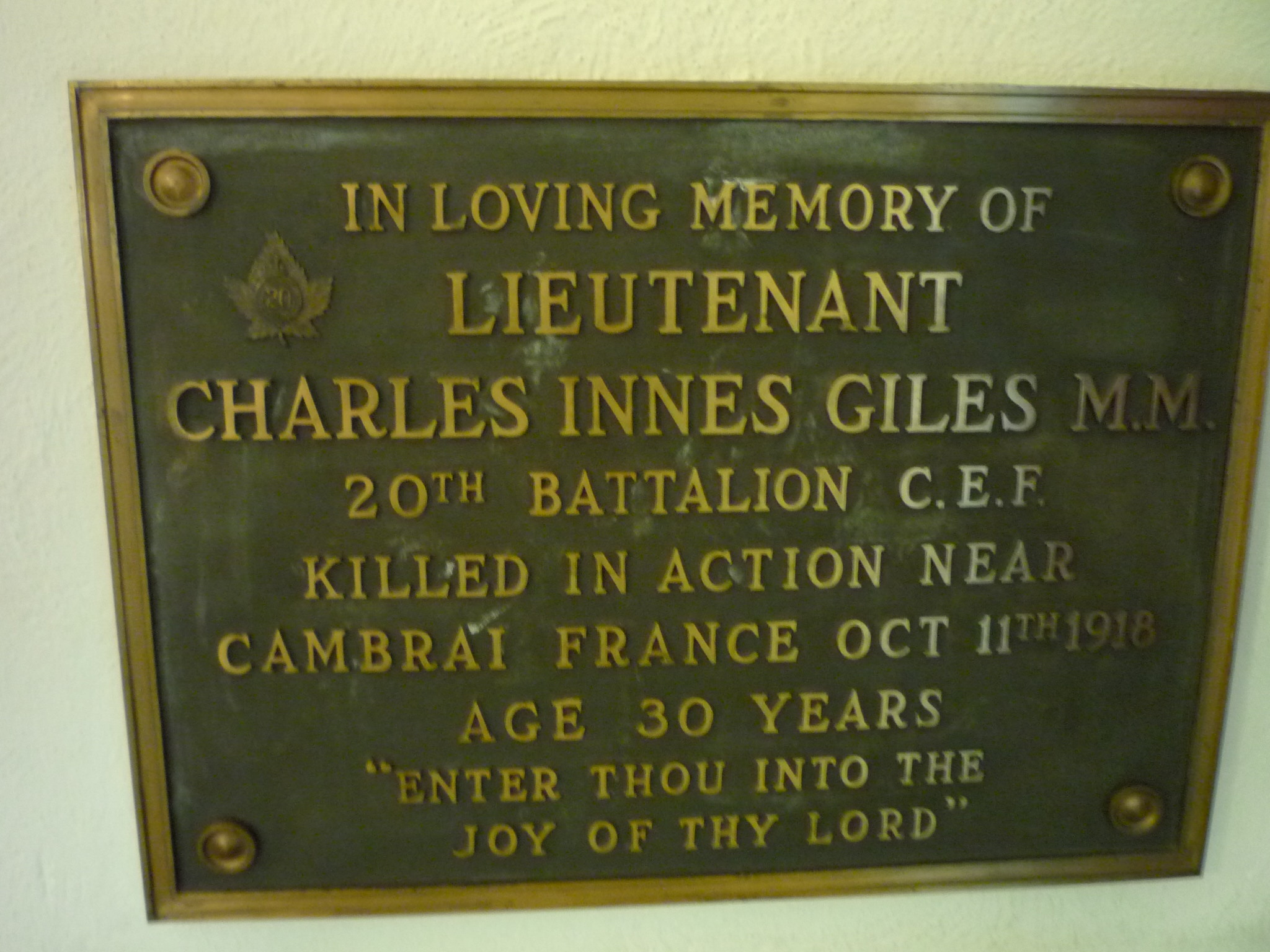 Memorial Plaque
