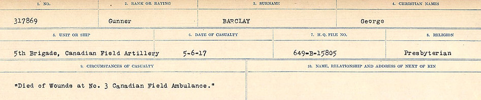 Circumstances of Death Registers
