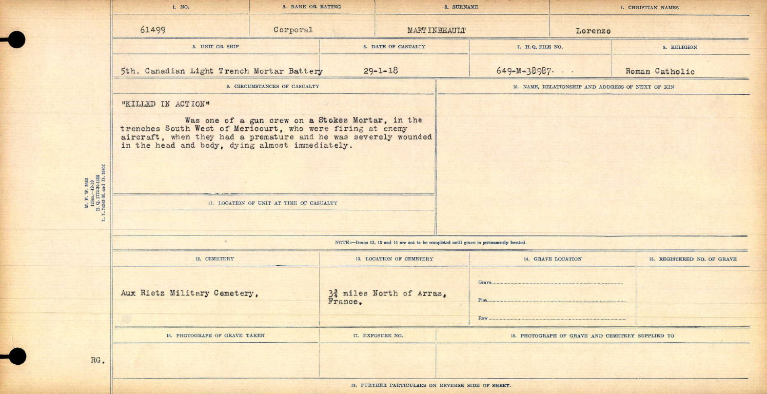 Circumstances of death registers