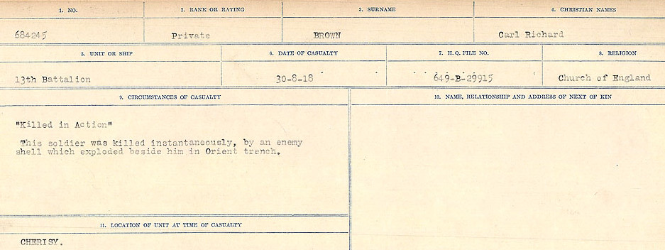 Circumstances of Death Registers