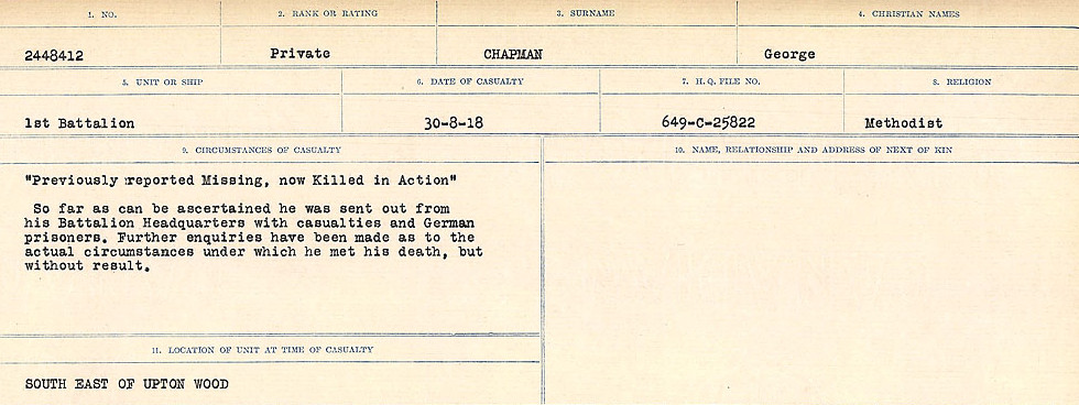 Circumstances of Death Registers