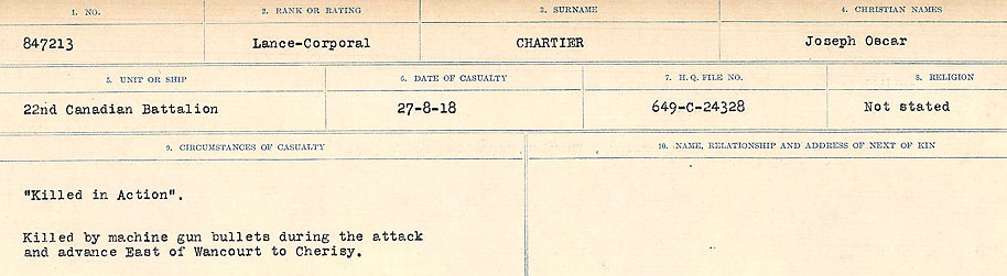 Circumstances of Death Registers