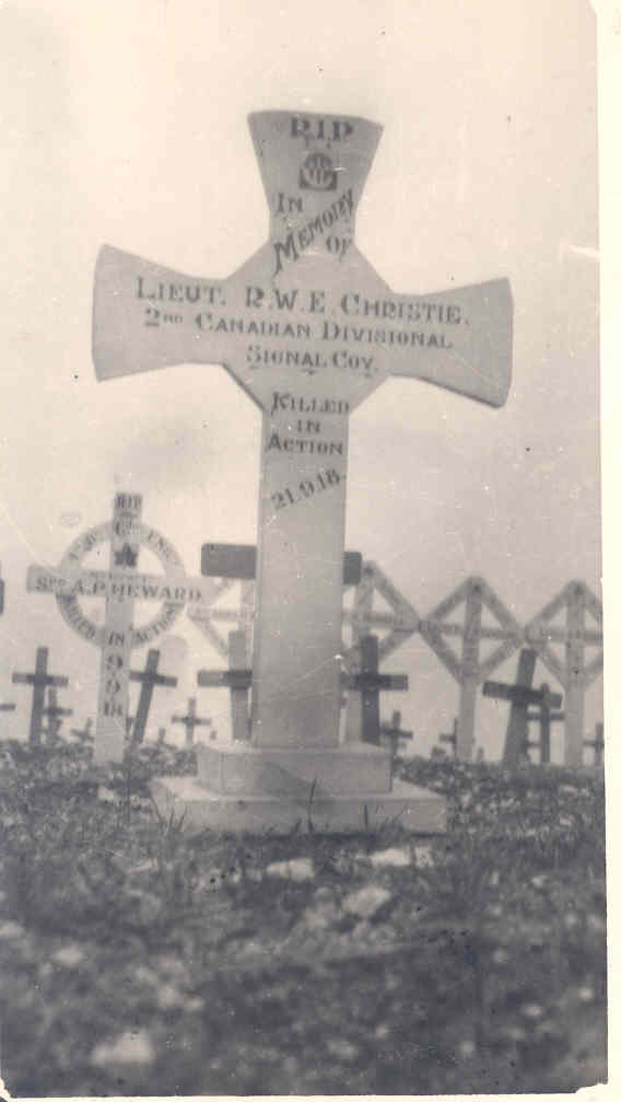 Temporary Marker Lt. R.W.E. Christie