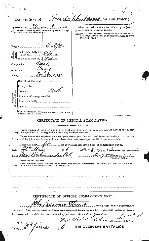 Attestation Papers (Reverse)