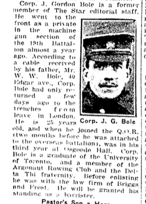 Photo of JAMES GORDON BOLE