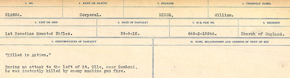 Circumstances of death registers