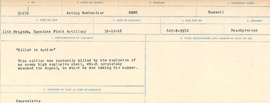 Circumstances of Death Registers