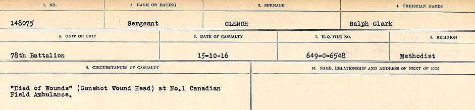 Circumstances of Death Registers