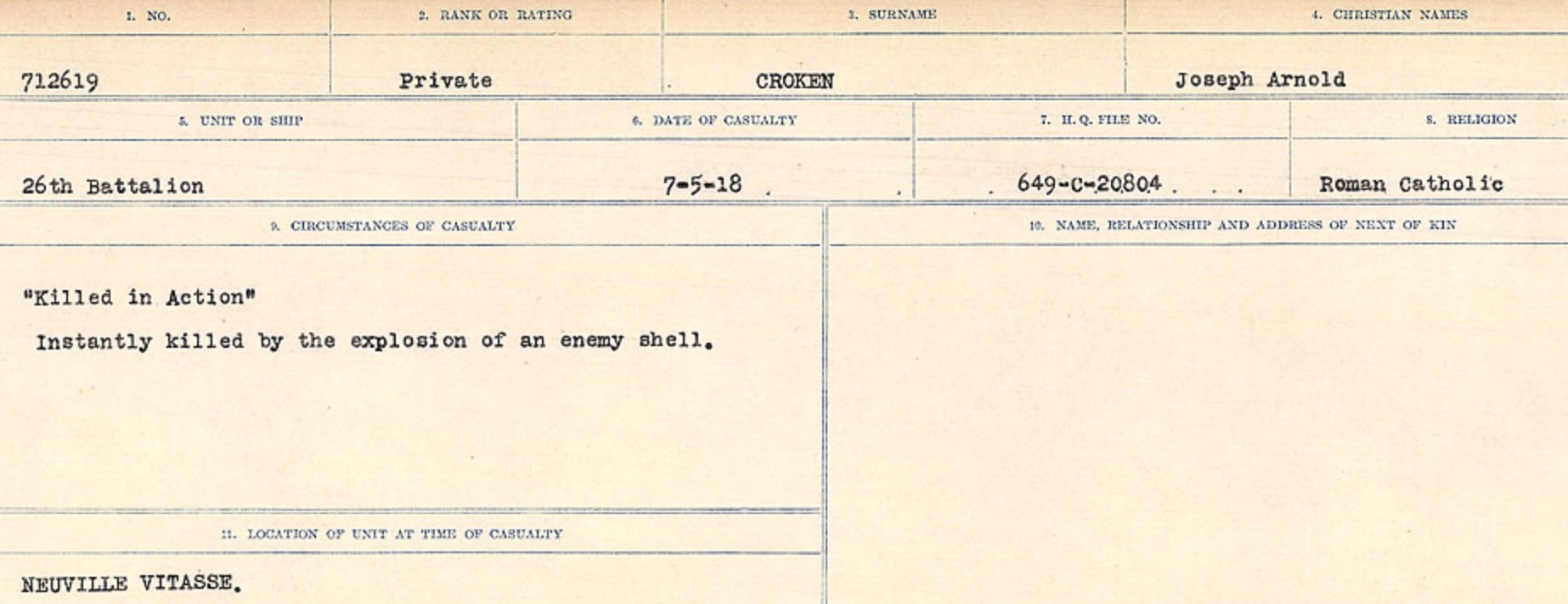 Circumstances of death registers