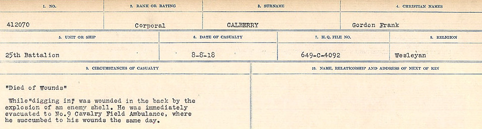 Circumstances of Death Registers