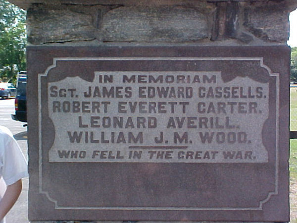 Bond Head Ontario Memorial Plaque