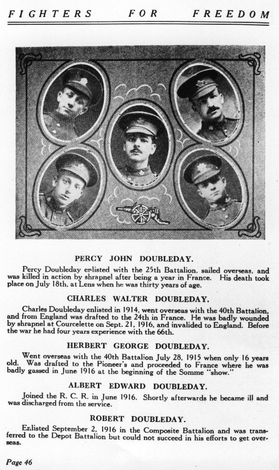 Percy Doubleday and his brothers