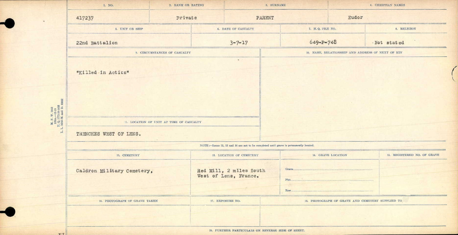 Circumstances of death registers
