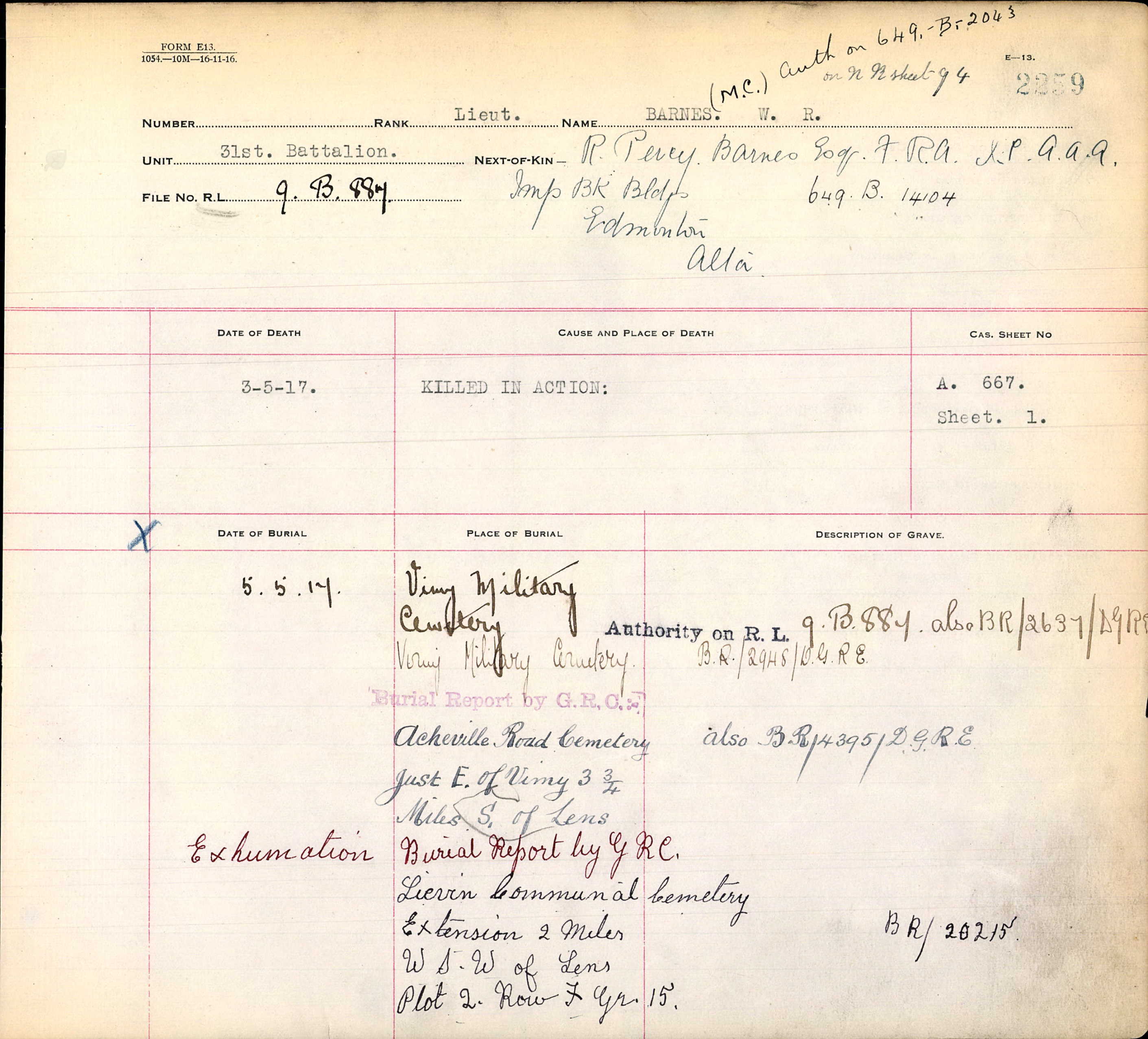 Circumstances of death