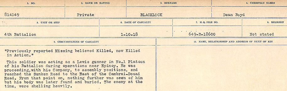 Circumstances of Death Registers