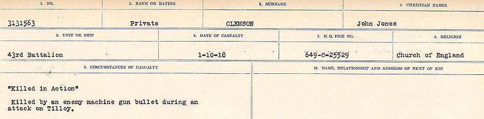 Circumstances of Death Registers