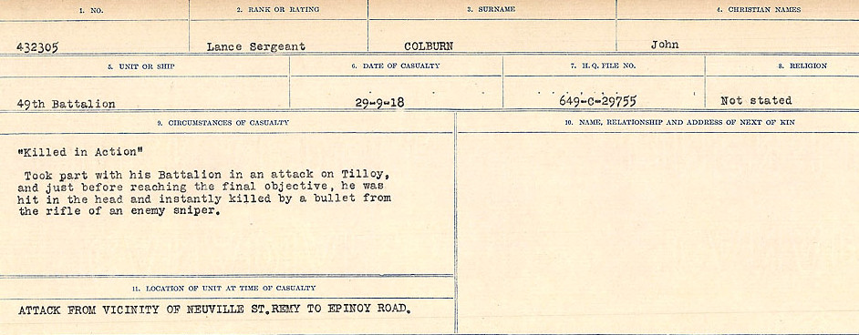 Circumstances of Death Registers