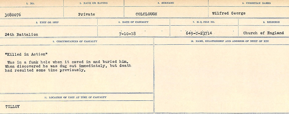 Circumstances of Death Registers