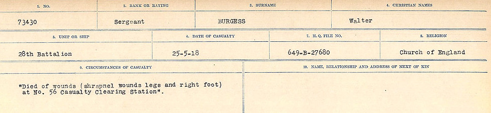 Registres de circonstances du décès