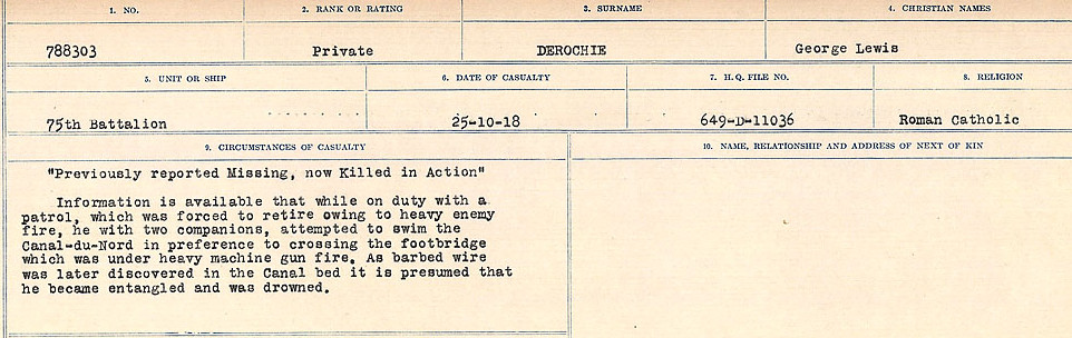 Circumstances of death registers