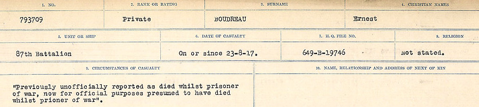 Circumstances of Death Registers