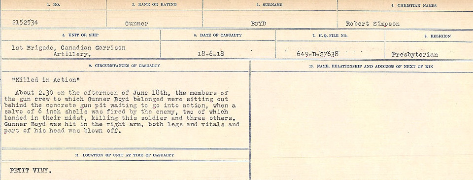 Circumstances of Death Registers