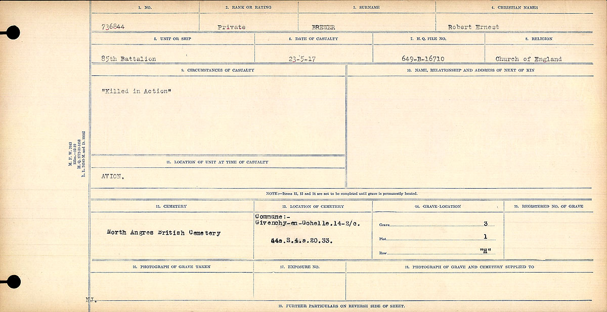 Circumstances of death registers