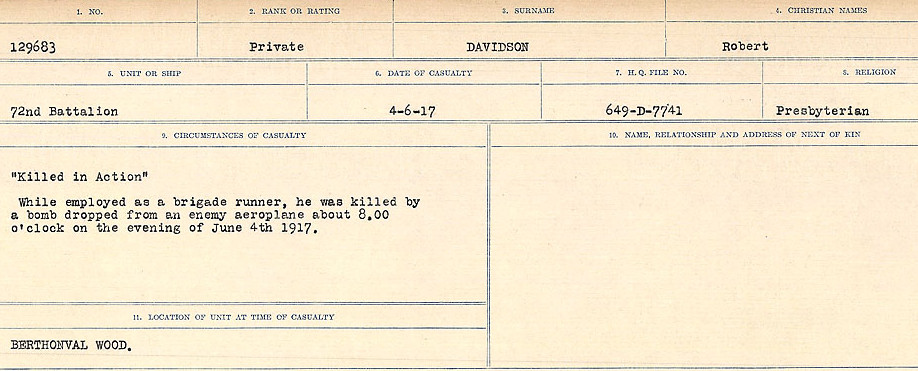 Circumstances of death registers