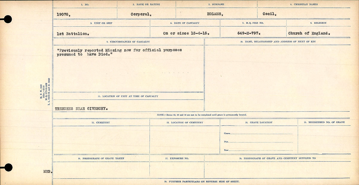 Circumstances of death registers