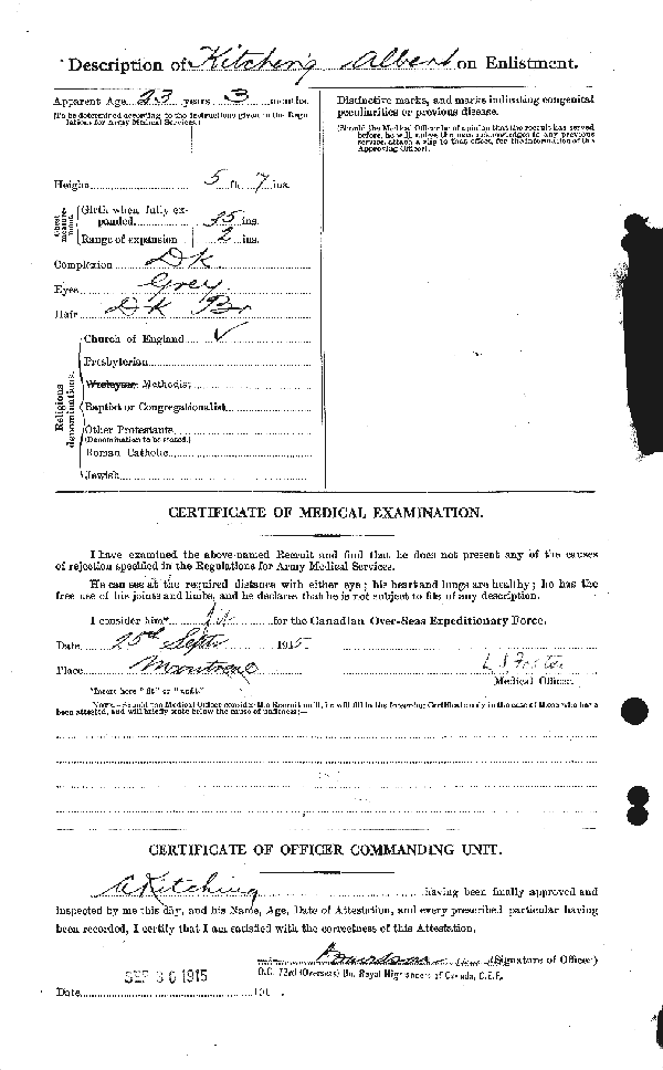 Attestation Papers (Reverse)