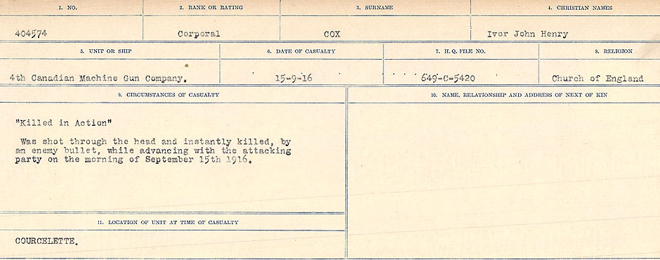Circumstances of death registers
