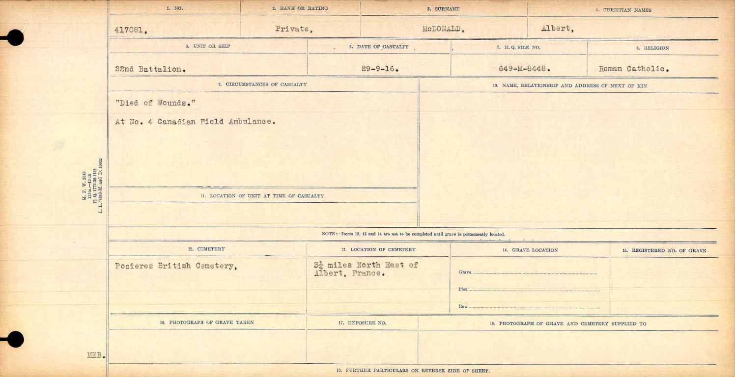 Circumstances of death registers
