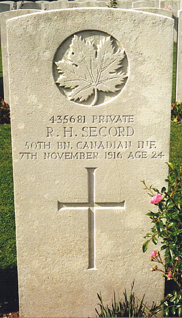 Headstone of Richard H. Secord