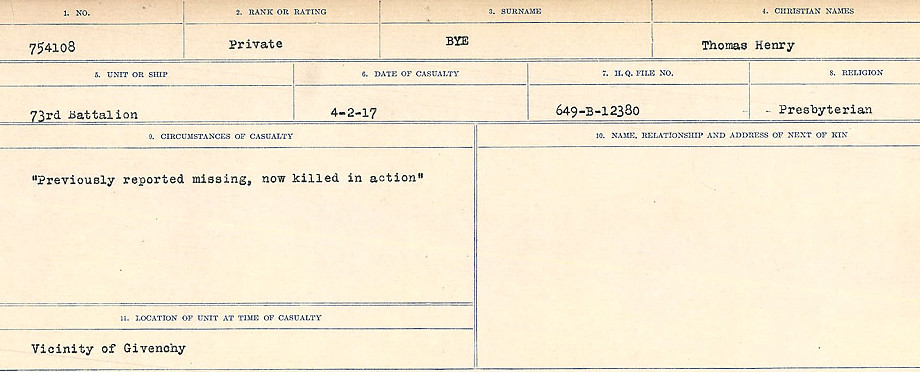 Registres de circonstances du décès