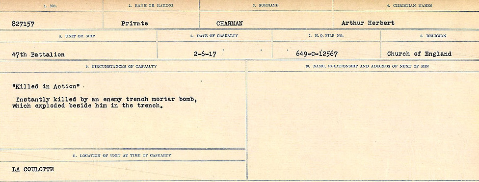 Registres de circonstances du décès