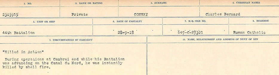 Circumstances of Death
