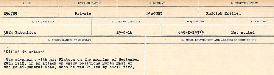 Circumstances of death registers