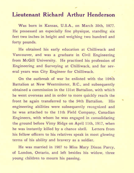 Photo de RICHARD ARTHUR HENDERSON