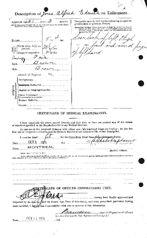 Feuille d'engagement (dos)