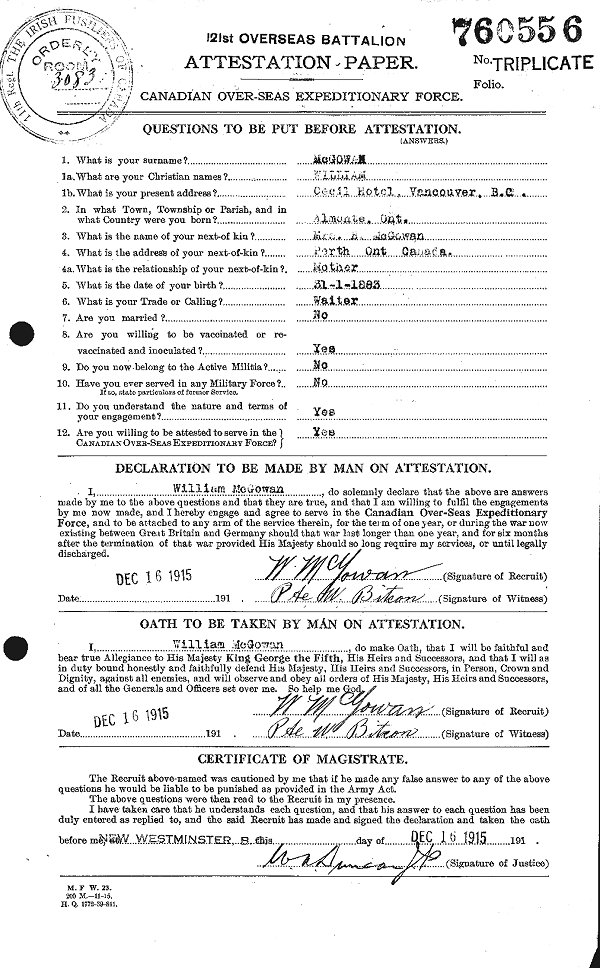 Document d'attestation 