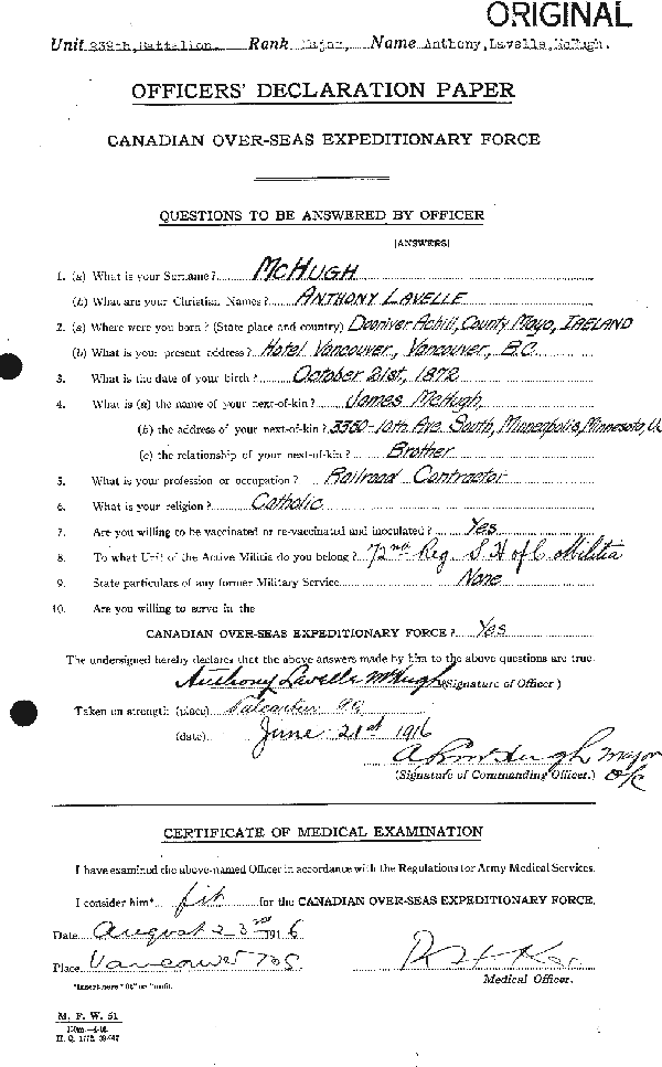 Feuille d'engagement